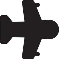 Flugzeug Symbol Symbol Bild Vektor, Illustration von das Flug Luftfahrt im schwarz Bild. eps 10 vektor