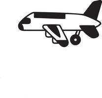 Flugzeug Symbol Symbol Bild Vektor, Illustration von das Flug Luftfahrt im schwarz Bild. eps 10 vektor