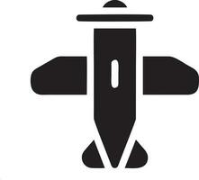 Flugzeug Symbol Symbol Bild Vektor, Illustration von das Flug Luftfahrt im schwarz Bild. eps 10 vektor