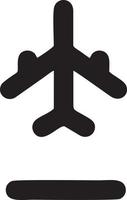 Flugzeug Symbol Symbol Bild Vektor, Illustration von das Flug Luftfahrt im schwarz Bild. eps 10 vektor