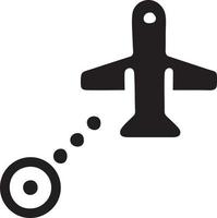 Flugzeug Symbol Symbol Bild Vektor, Illustration von das Flug Luftfahrt im schwarz Bild. eps 10 vektor