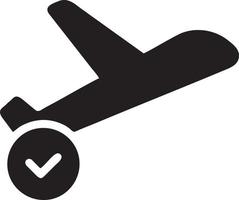 Flugzeug Symbol Symbol Bild Vektor, Illustration von das Flug Luftfahrt im schwarz Bild. eps 10 vektor