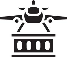 Flugzeug Symbol Symbol Bild Vektor, Illustration von das Flug Luftfahrt im schwarz Bild. eps 10 vektor