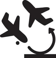 Flugzeug Symbol Symbol Bild Vektor, Illustration von das Flug Luftfahrt im schwarz Bild. eps 10 vektor