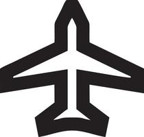 Flugzeug Symbol Symbol Bild Vektor, Illustration von das Flug Luftfahrt im schwarz Bild. eps 10 vektor