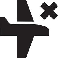 plan ikon symbol bild vektor, illustration av de flyg flyg i svart bild. eps 10 vektor