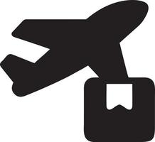 Flugzeug Symbol Symbol Bild Vektor, Illustration von das Flug Luftfahrt im schwarz Bild. eps 10 vektor