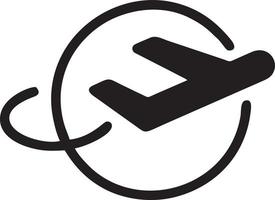 Flugzeug Symbol Symbol Bild Vektor, Illustration von das Flug Luftfahrt im schwarz Bild. eps 10 vektor