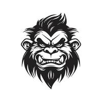 Troll, Logo Konzept schwarz und Weiß Farbe, Hand gezeichnet Illustration vektor