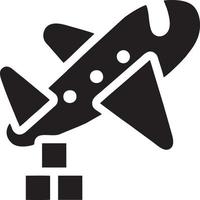 Flugzeug Symbol Symbol Bild Vektor, Illustration von das Flug Luftfahrt im schwarz Bild. eps 10 vektor