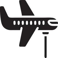 Flugzeug Symbol Symbol Bild Vektor, Illustration von das Flug Luftfahrt im schwarz Bild. eps 10 vektor