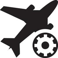 Flugzeug Symbol Symbol Bild Vektor, Illustration von das Flug Luftfahrt im schwarz Bild. eps 10 vektor