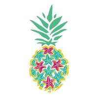 Ananas von Meer Sterne. vektor