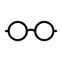 runden Brille Vektor schwarz Linie Symbol
