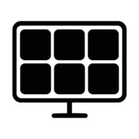 Solar- Panel Vektor schwarz Symbol