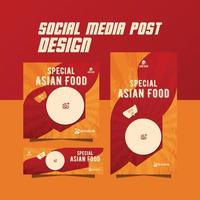 särskild asiatisk restaurang mat flygblad vektor
