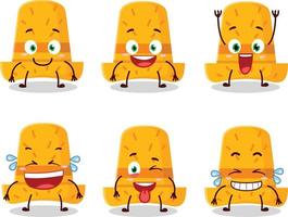 tecknad serie karaktär av sugrör hatt med leende uttryck vektor