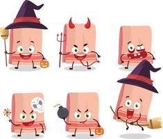 Halloween Ausdruck Emoticons mit Karikatur Charakter von Handtuch vektor