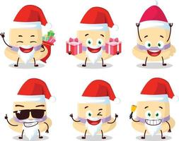 Santa claus Emoticons mit Sommer- Hut Karikatur Charakter vektor
