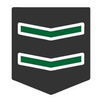 bricka ikon fast grå grön Färg militär symbol perfekt. vektor