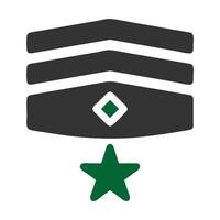 Abzeichen Symbol solide grau Grün Farbe Militär- Symbol perfekt. vektor