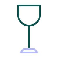 glas vin ikon duofärg grön lila Färg påsk symbol illustration. vektor