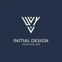 wy Dreieck Monogramm Logo Design Ideen, kreativ Initiale Brief Logo mit dreieckig gestalten Logo vektor