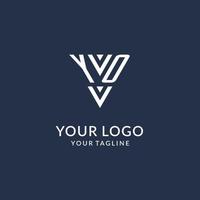 yo Dreieck Monogramm Logo Design Ideen, kreativ Initiale Brief Logo mit dreieckig gestalten Logo vektor