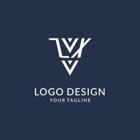zx Dreieck Monogramm Logo Design Ideen, kreativ Initiale Brief Logo mit dreieckig gestalten Logo vektor