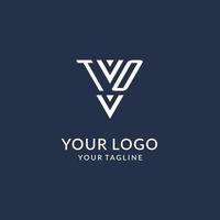 zu Dreieck Monogramm Logo Design Ideen, kreativ Initiale Brief Logo mit dreieckig gestalten Logo vektor