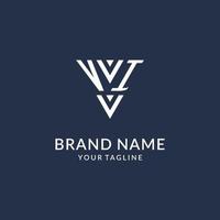 vi Dreieck Monogramm Logo Design Ideen, kreativ Initiale Brief Logo mit dreieckig gestalten Logo vektor