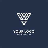 qb Dreieck Monogramm Logo Design Ideen, kreativ Initiale Brief Logo mit dreieckig gestalten Logo vektor