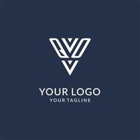 qo Dreieck Monogramm Logo Design Ideen, kreativ Initiale Brief Logo mit dreieckig gestalten Logo vektor