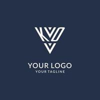 ko Dreieck Monogramm Logo Design Ideen, kreativ Initiale Brief Logo mit dreieckig gestalten Logo vektor