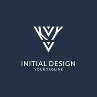 ky Dreieck Monogramm Logo Design Ideen, kreativ Initiale Brief Logo mit dreieckig gestalten Logo vektor