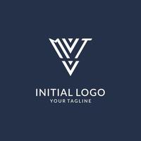 mt Dreieck Monogramm Logo Design Ideen, kreativ Initiale Brief Logo mit dreieckig gestalten Logo vektor