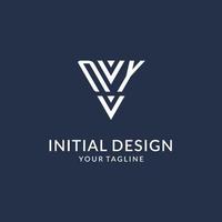 ny Dreieck Monogramm Logo Design Ideen, kreativ Initiale Brief Logo mit dreieckig gestalten Logo vektor