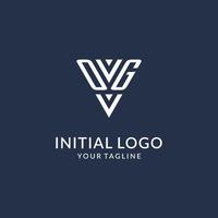 og Dreieck Monogramm Logo Design Ideen, kreativ Initiale Brief Logo mit dreieckig gestalten Logo vektor