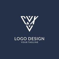 cx Dreieck Monogramm Logo Design Ideen, kreativ Initiale Brief Logo mit dreieckig gestalten Logo vektor
