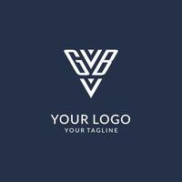 gb Dreieck Monogramm Logo Design Ideen, kreativ Initiale Brief Logo mit dreieckig gestalten Logo vektor