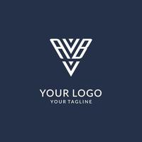 ab Dreieck Monogramm Logo Design Ideen, kreativ Initiale Brief Logo mit dreieckig gestalten Logo vektor