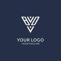 bo Dreieck Monogramm Logo Design Ideen, kreativ Initiale Brief Logo mit dreieckig gestalten Logo vektor
