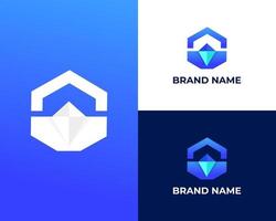 Brief G golden Diamant modern Logo Vektor Design