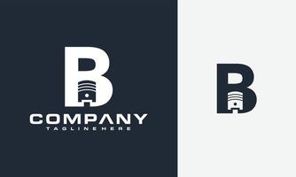 Brief b Kolben Logo vektor