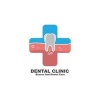 Dental Klinik Symbol Logo Vektor Illustration Design