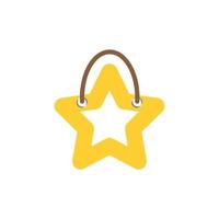 Einkaufen Tasche Star Symbol Vektor Illustration Design