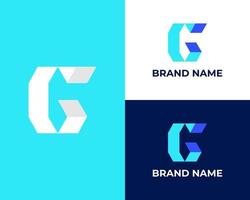 unik brev g logotyp ikon design mall element vektor