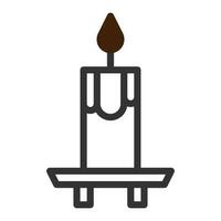 ljus ikon duotone grå brun Färg påsk symbol illustration. vektor
