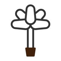 blomma ikon duotone grå brun Färg påsk symbol illustration. vektor