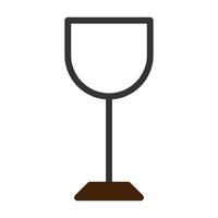 Glas Wein Symbol Duotone grau braun Farbe Ostern Symbol Illustration. vektor